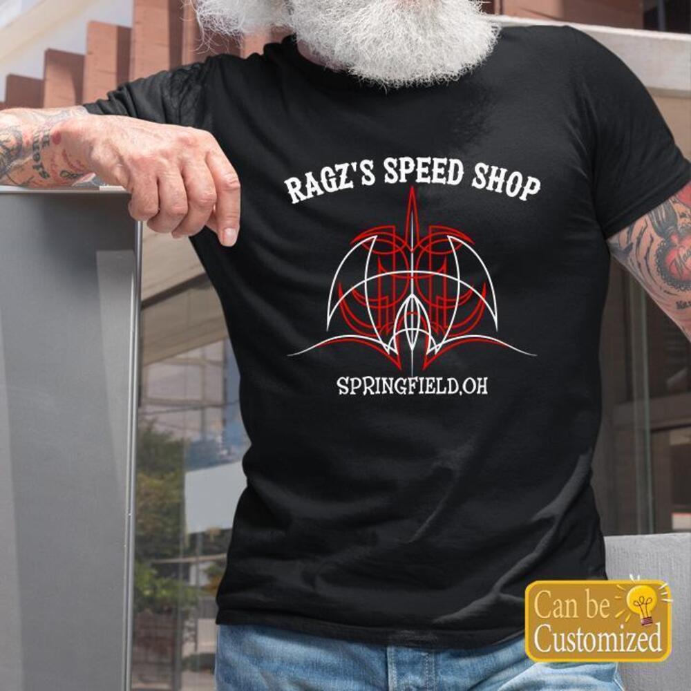 Personalized Speed Shop Pinstriping T Shirts